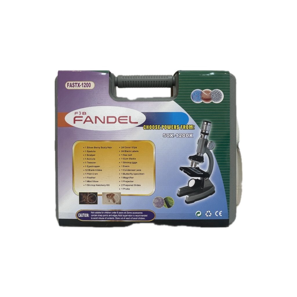 میکروسکوپ آموزشی کودک FANDEL مدل FASTX-1200 با بزرگنمایی 50x تا 1200x