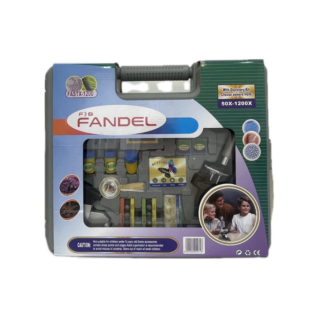 میکروسکوپ آموزشی کودک FANDEL مدل FASTX-1200 با بزرگنمایی 50x تا 1200x